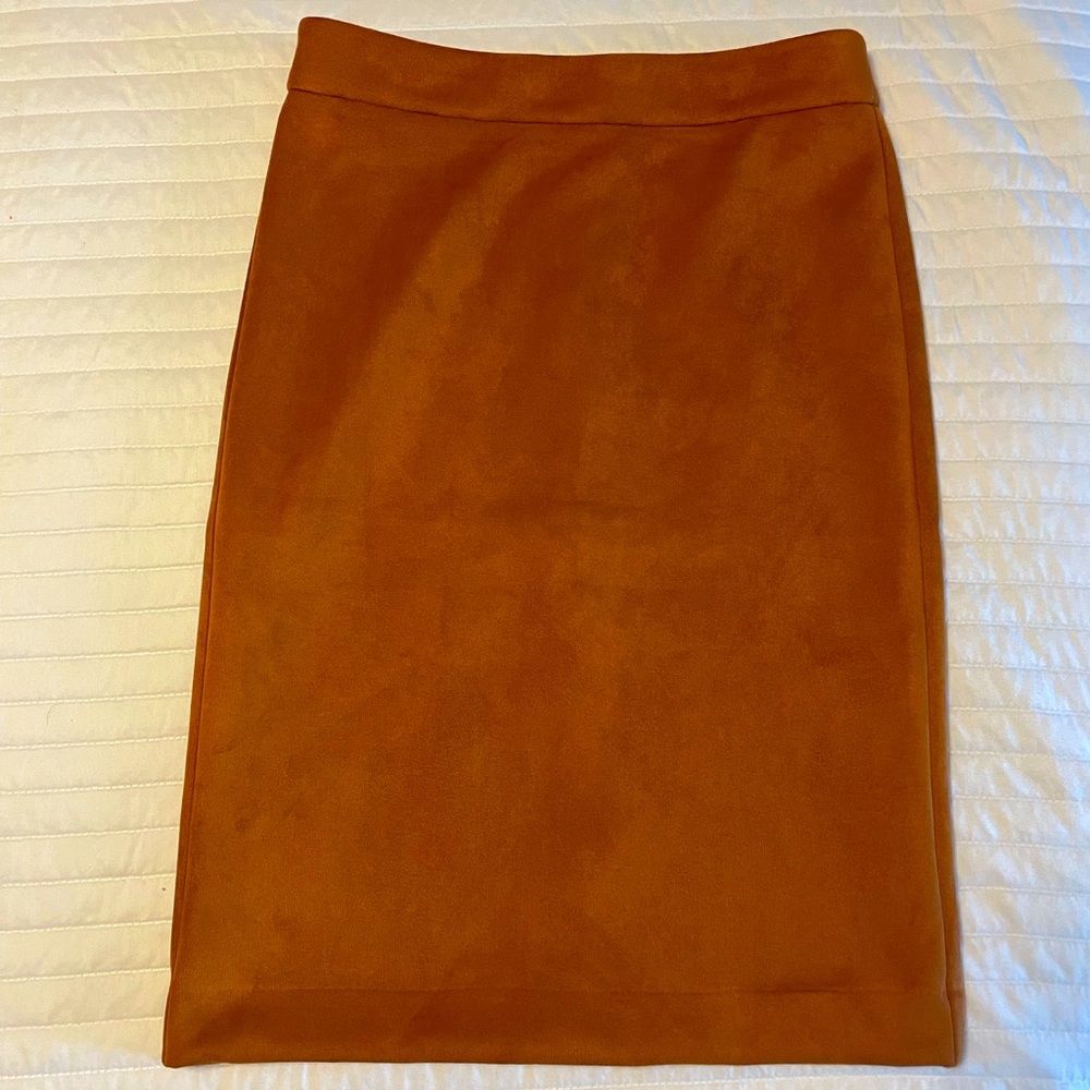 NWT, beautiful brown, Ann Taylor Factory suede skirt